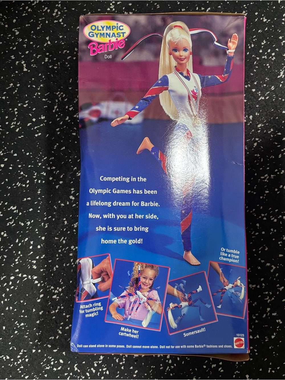 1996 Barbie Olympic Gymnast Atlanta Games Doll Mattel 15123 New - Picture 4 of 5